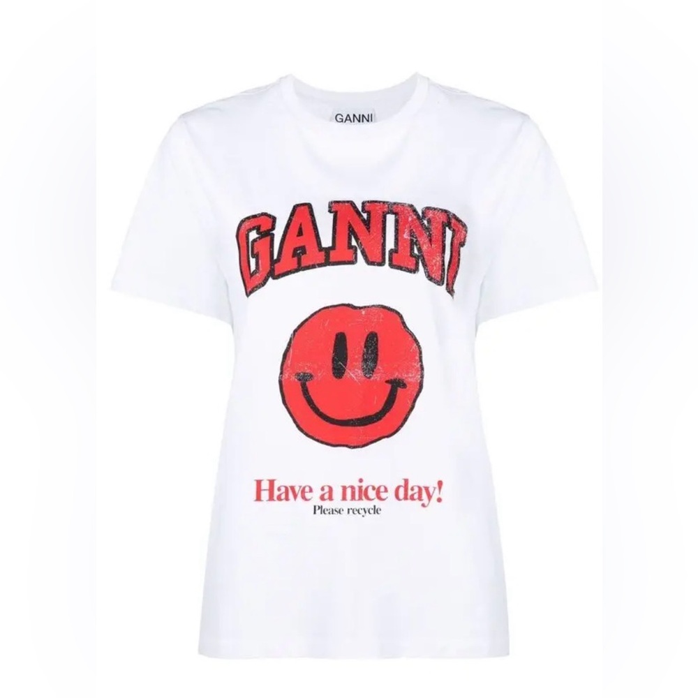 GANNI “Have a nice day!” T-Shirt NWT Small